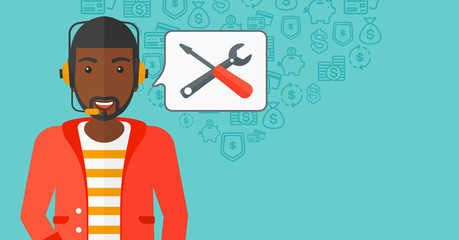 Operator of technical support.