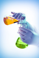 scientist doing chemical test