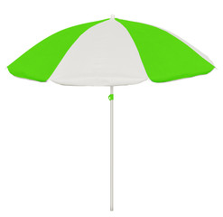 Beach umbrella - green and white