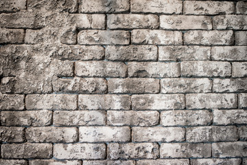 White grunge brick wall background