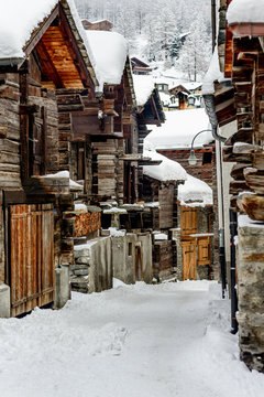 Zermatt old buildings