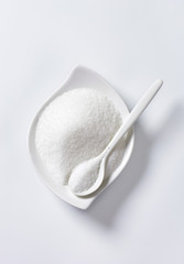 Bowl of granulated sugar