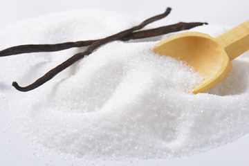Heap of white sugar