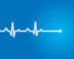 Abstract heart beats cardiogram illustration