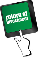 invest or investing concepts, with a message on enter key or keyboard