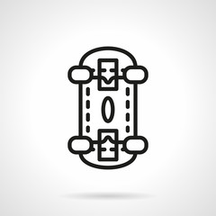 Skateboarding black line design vector icon