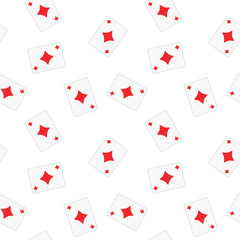 Seamless Playing Cards Diamonds Suit Pattern Background Tile