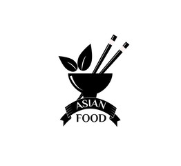 Asian food logo vector illustration