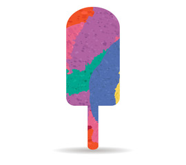 ice cream drawn painted icon vector