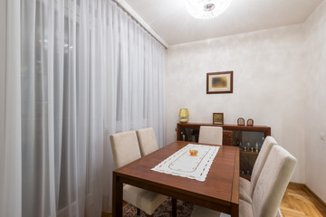 Small and practical dining room in morern apartment interior
