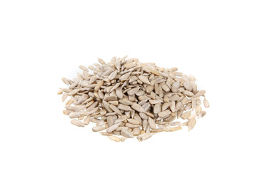 sunflower seeds isolated in white background