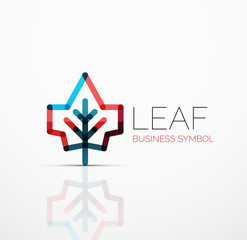 Vector abstract logo idea, eco leaf, nature plant, green concept business icon. Creative logotype design template