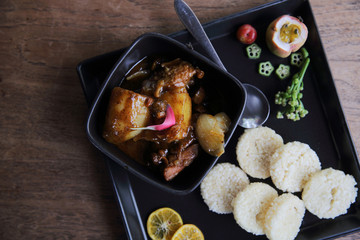 chicken massaman curry, thai cuisine