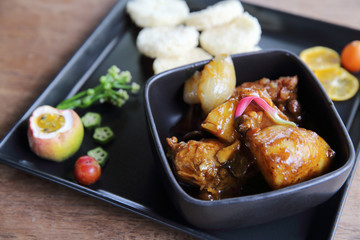 chicken massaman curry, thai cuisine