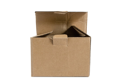 cardboard box isolated on white background