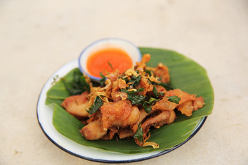 Fried chicken in north thai style