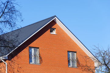 Top of the new red brick cottage