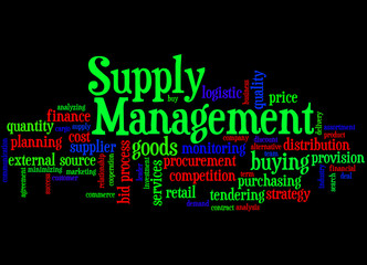 Supply Management, word cloud concept 8