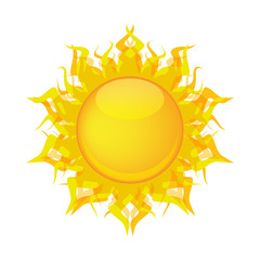 yellow sun. vector