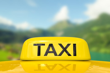 taxi for travel concept