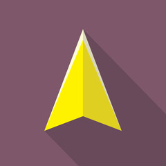 Fototapeta premium Navigation Arrow Flat Icon. Navigator Direction Symbol.