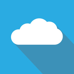 Cloud Flat Icon. Cloud Shape Symbol.
