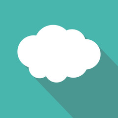 Cloud Flat Icon. Cloud Shape Symbol.