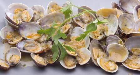 Photo sur Plexiglas Crustacés clams with seafood