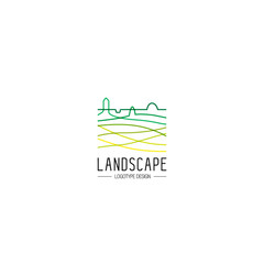 Creative Landscape Logo design vector template. Logotype for your business. 