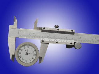 Measurement of watches with a caliper