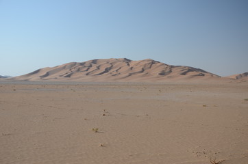 Empty plane and sand dunes