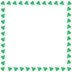 Cute frame made of colored bunch of grapes arranged in a square