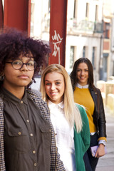 group of girls on the street