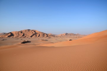 Fototapeta na wymiar Panoramic view of sand dunes
