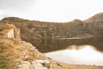 Lake in rock