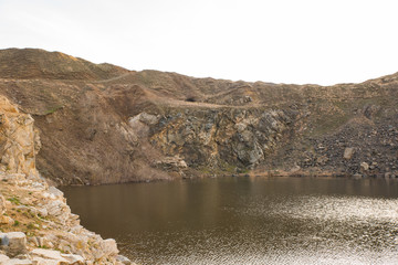 Lake in rock