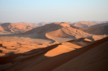 Naklejka na ściany i meble Panoramic view of sand dunes