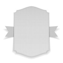 Realistic white Banner on Ribbon