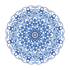 Hand drawn mandala abstract circle ornament vector illustration