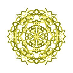 Hand drawn mandala abstract circle ornament vector illustration