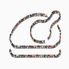 people  grilled chicken icon