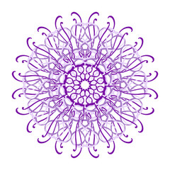 Hand drawn mandala abstract circle ornament vector illustration