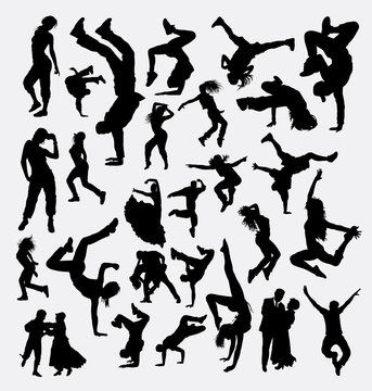 Dance male and female bundle silhouette 5. Good use for symbol, logo, web icon, mascot, sign, sticker, or any design you want. Easy to use.