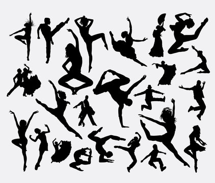 Dance male and female bundle silhouette 6. Good use for symbol, logo, web icon, mascot, sign, sticker, or any design you want. Easy to use.
