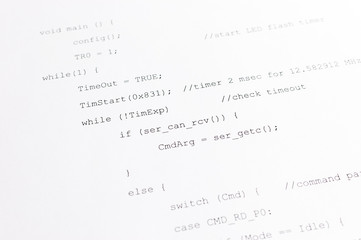 Fototapeta premium A printout of programming code