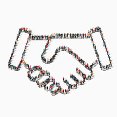 people  shape handshake business
