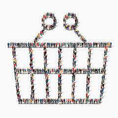 people basket food icon