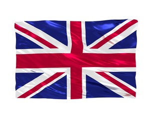 Obraz na płótnie Canvas UK flag on white background