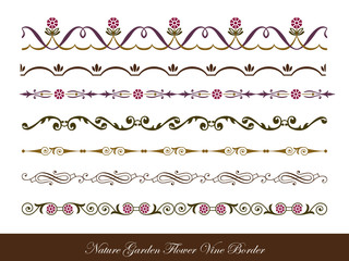 Obraz premium Nature Garden Flower Vine Border Collection