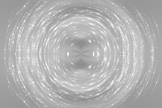 Abstract Fractal Grey Background With Crossing Circles.